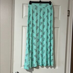 Cat & Jack Mint Green Kids Skirt with Black Pattern